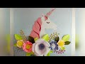 unicorn walldecor || room decor || paper craft || c4 crafty