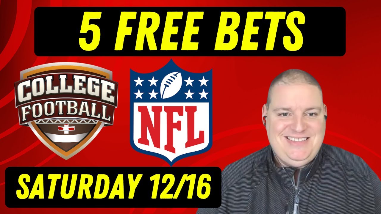 Saturday 5 Free Football Betting Picks & Predictions - 12/16/23 L Picks ...