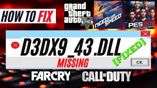 D3DX9_43.dll Not Found?❌ How to Fix d3dx9_43 Missing error ✅PES2017, GTA5, Call of duty🎮Windows 10
