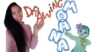 Drawing Disney Character Moana plus shout out  | JAMRANDOMTHINGS