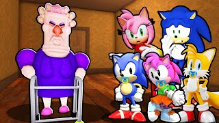 BIG SONIC FAMILY VS GRUMPY GRAN IN ROBLOX