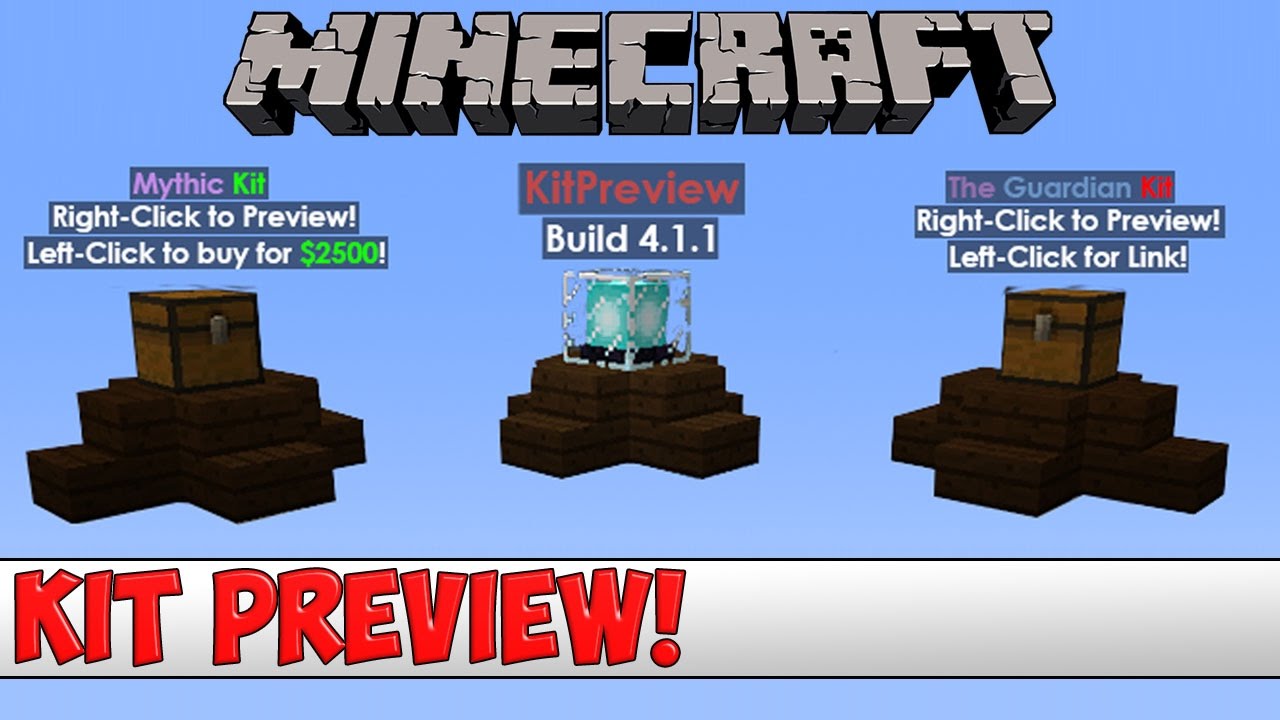 Minecraft Plugin Tutorial - Kit Preview - YouTube