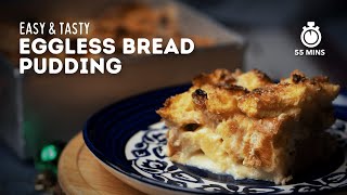 Eggless Bread Pudding  Eggless Recipes  Pudding Recipes  Dessert Recipes  Cookd