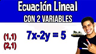 EXAMPLE 1 - LINEAR EQUATION WITH 2 VARIABLES