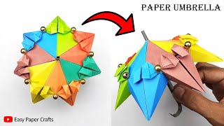 Paper Things Easy: How to Make Paper Umbrella Step by Step | Origami Umbrella | Easy Paper Crafts