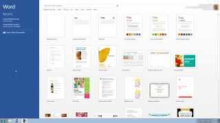 Word 2013 User Interface