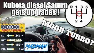 S3 E14. We install the MADMAN EMS3 on turbo diesel Saturn then build a stupid charger for more boost