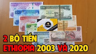 Hai bộ tiền Ethiopia 2003 và 2020