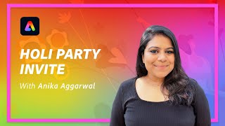 Creating a Holi Party Invite with Adobe Express