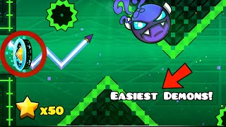 TOP 5 EASIEST NINE CIRCLES DEMONS | Geometry Dash
