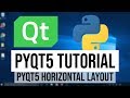 PyQt5 Tutorial 7 -  PyQt5 horizontal layout