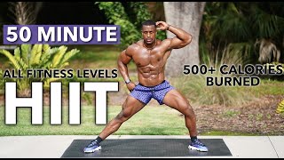 50 MINUTE FULL BODY HIIT ROUTINE FOR ANY FITNESS LEVEL (BURN 500+ CALORIES) | Ashton Hall OFFICIAL