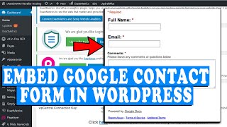 How to easily embed Google forms in WordPress?