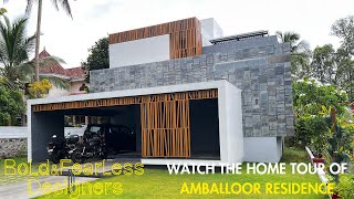 Amballoor Residence - A Minimalistic Tropical Haven with Elegant Interiors and Serene Courtyard