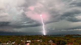 A Ton of Lightening Strikes \u0026 Tornado Over Stuart \u0026 Jensen Beach Florida  Filmed From Sandsprit Park