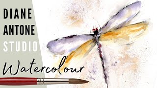 How to Paint a Five Minute Watercolour Dragonfly | Natural World Painting Tutorial with Diane Antone