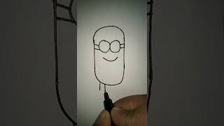 How to draw a Minion 😁😁tutorial drawing#minions #draw #minion #shorts