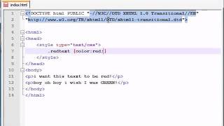XHTML and CSS Tutorial - 30 - Styling Using Classes