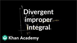 Divergent improper integral | AP Calculus BC | Khan Academy