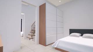 Rendered walkthrough video of newly built rental house Elsstraat 16 in Ghent