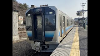 JR東日本 五能線 GV-E401系 深浦駅から弘前駅 車窓 （2023/3/11）