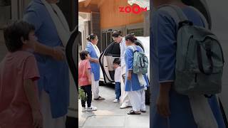 Taimur Ali Khan CUTELY waits as Kareena Kapoor Khan gets Jeh out of the car 😍 | #shorts