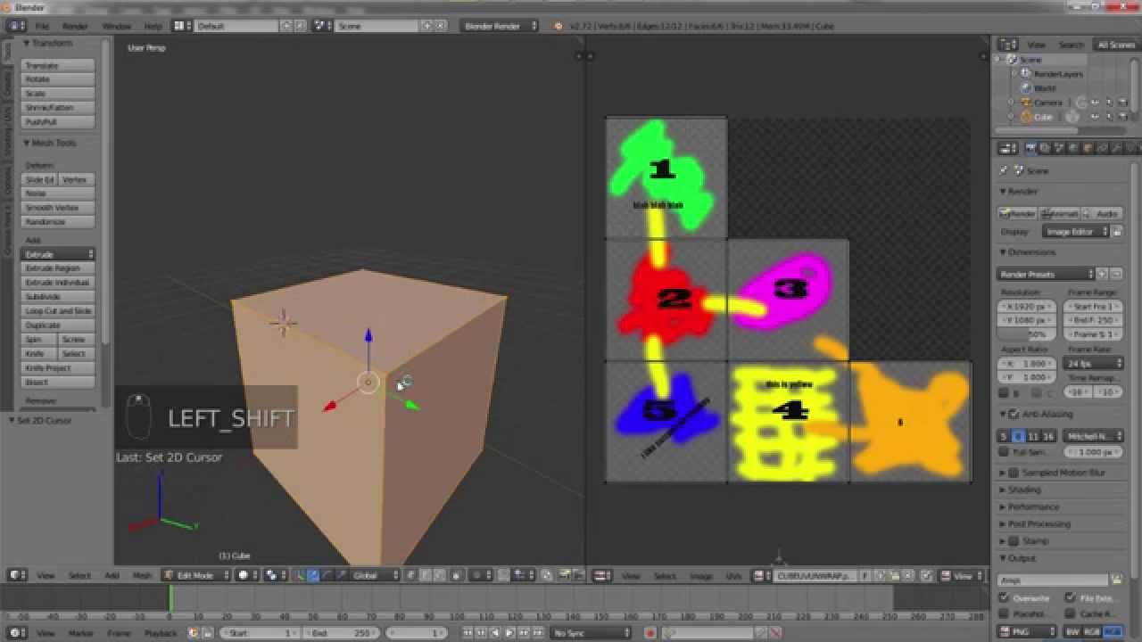 UV Unwrapping & Wrapping In 15 Mins Blender Tutorial ( 2.72 / 2.73 ...