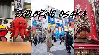 Osaka Travel Vlog | Let's explore Dontonbori, Shinsaibashisuji \u0026 Kuramon Market! 🍱🍡| JAPAN VLOG 13