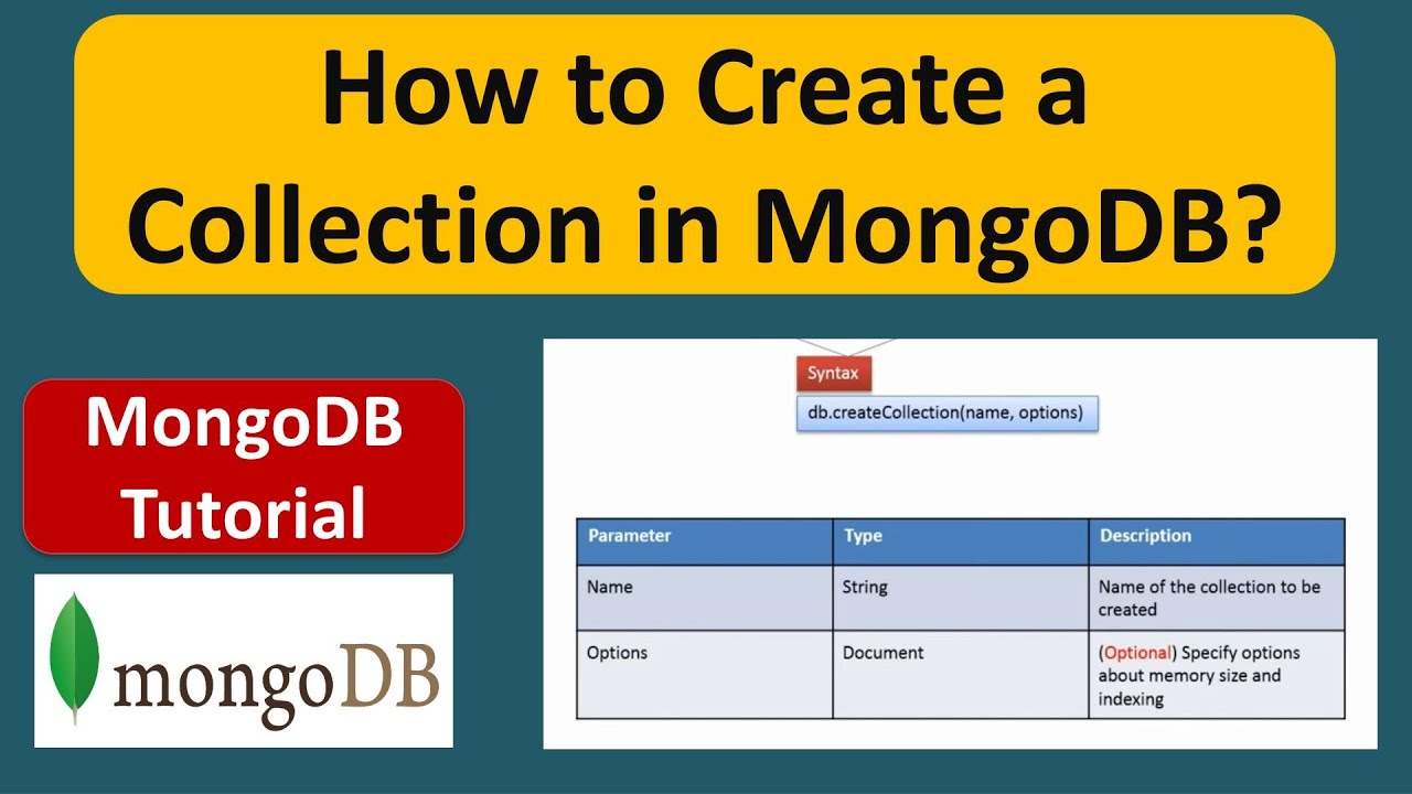 How To Create A Collection In MongoDB? | MongoDB Tutorial For Beginners ...