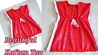 Very Easy and Beautiful Baby Kaftan Top cutting and Stitching Tutorial For 3/4 year old Baby dress