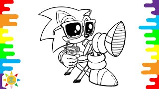Sonic Coloring Page | Sonic On Vacation Coloring | Foria - Break Away