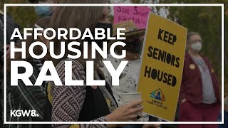 Tenants rally to keep Tigard apartment complex affordable for low-income seniors