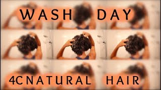 FULL WASH DAY ROUTINE | 4C NATURAL HAIR