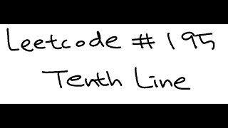 Leetcode 195. Tenth Line