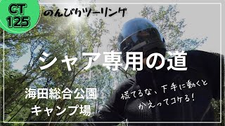 【CT125】海田総合公園キャンプ場の道がシャア専用でした！