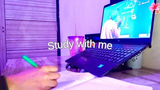 STUDY WITH ME 1hr 🌙 30/10 Pomodoro, Relaxing Rain Sounds, No music with breaks.