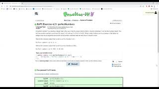 Exercise 4.21 (perfectNumbers) Java Tutorial || Practice-It