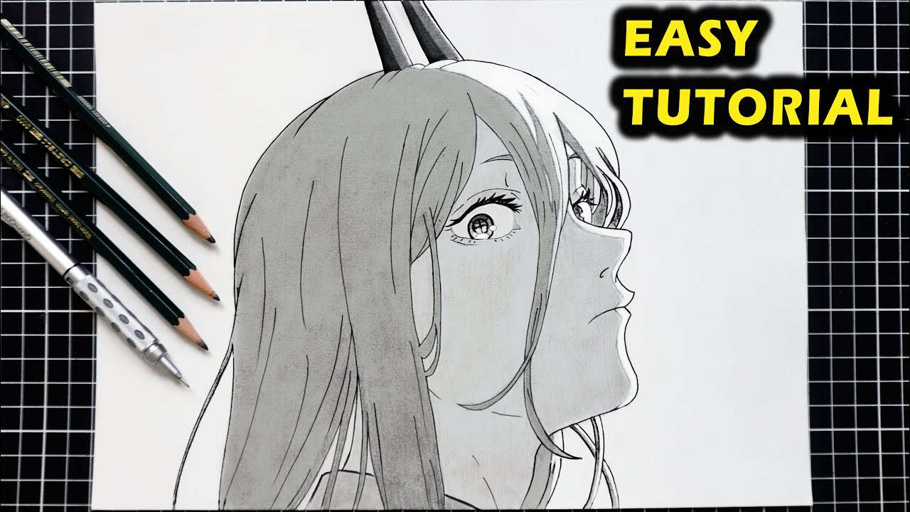 How To Draw POWER Chainsaw Man | Easy Drawing (Step By Step) - YouTube