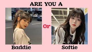 Are you a Baddie or a Softie? Aesthetic quiz | Find your aesthetic✨  #viral #softie #baddie
