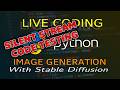 Silent Coding Stream: Live Stream CPU Only Image Generation by FlaskArchitect