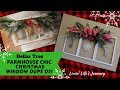 Farmhouse Chic Dollar Tree DIY Christmas Joy Window Decor Dupe & How to Make a Ribbon Bow