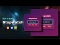 STOPWATCH⏱ | HTML |CSS | JAVASCRIPT | LIVE CODE