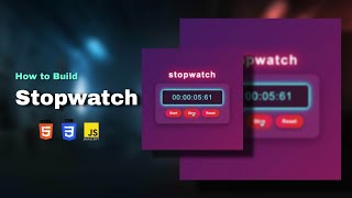 STOPWATCH⏱ | HTML |CSS | JAVASCRIPT | LIVE CODE