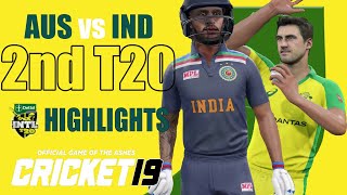 India vs Australia - 2nd T20 Highlights  | Cricket 19 Gameplay Dettol T20 Series