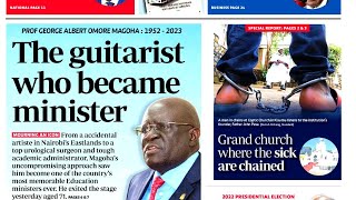Mourning George Magoha: The guitarist who became minister