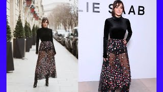 HANDE ERCEL EN LA FASHION WEEK ELIE SAAB 29/1/25