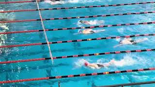 1:48.99 best time in 200 Free Red cap with gray suit