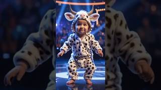 Baby's Magical Transformation into an Adorable Little Cow on AGT Stage 🐄✨