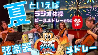 【8曲】絶対知ってる夏に聴く音や曲をメドレーにして弾いてみた[弦楽四重奏]