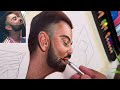 virat kohli drawing virat kohli kissing trophy colour pencil drawing tutorial 😍